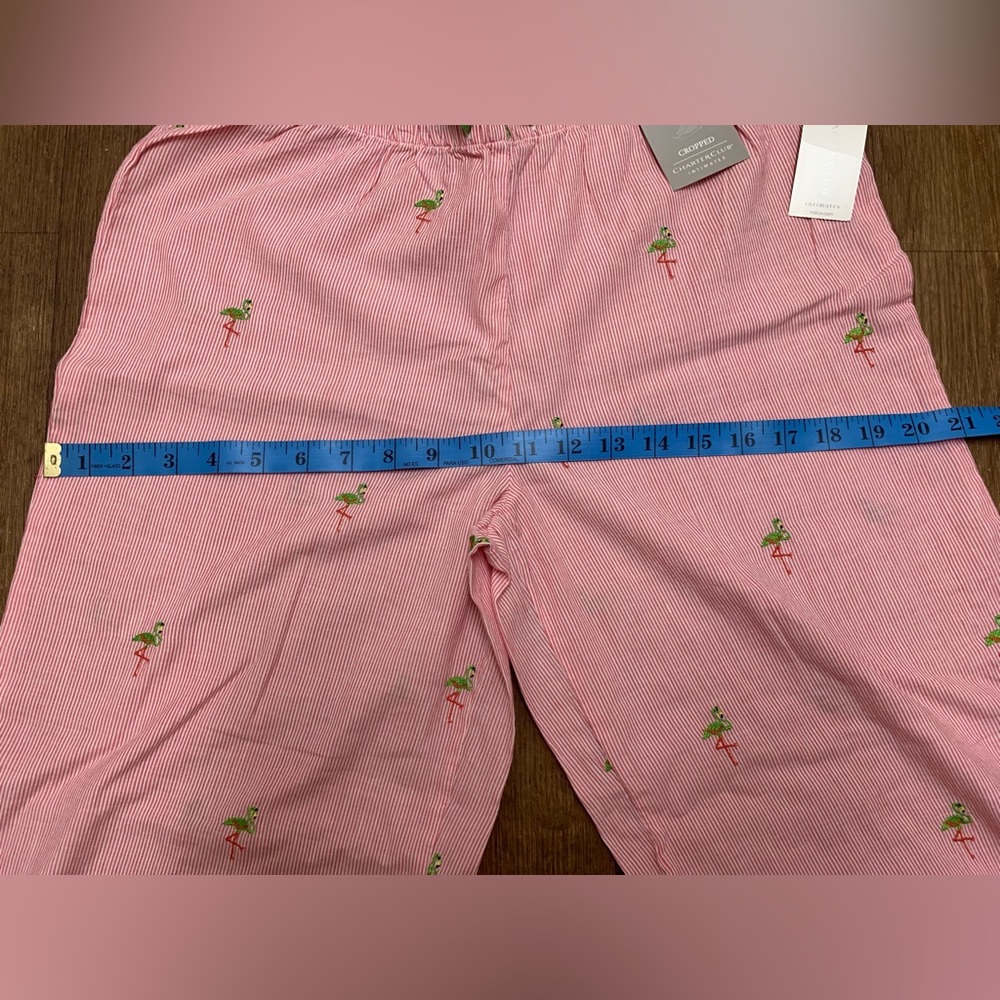 Charters Club Flamingo Cropped Pijama Pants Pink New with Tags - Picture 6 of 6